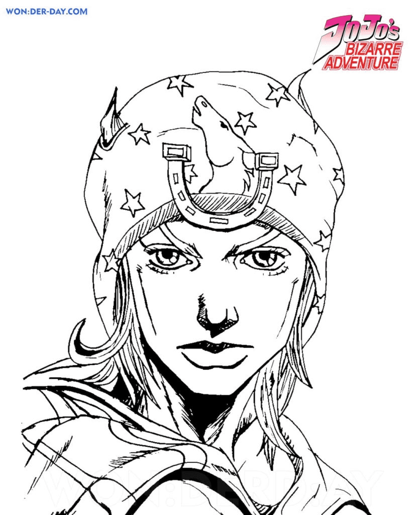 Jojos bizarre adventure coloring pages printable for free download