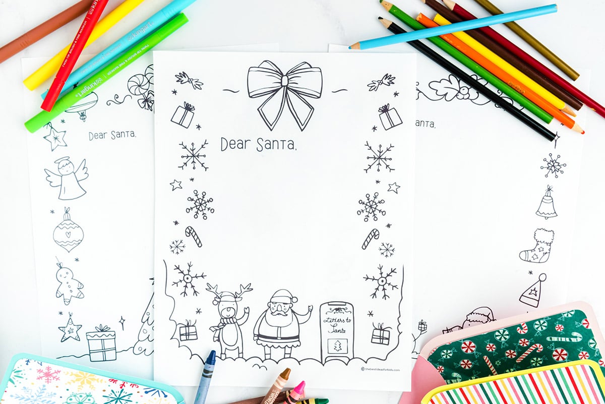 Letter to santa template free printables