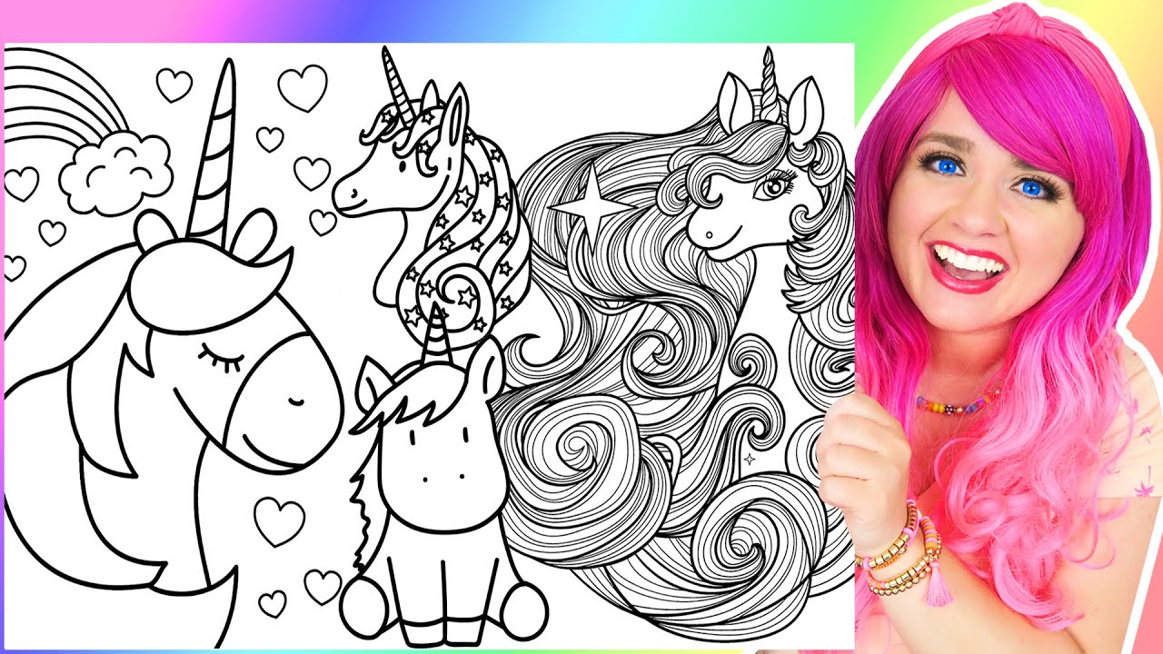 Coloring unicorns coloring pages arkers pencils crayons