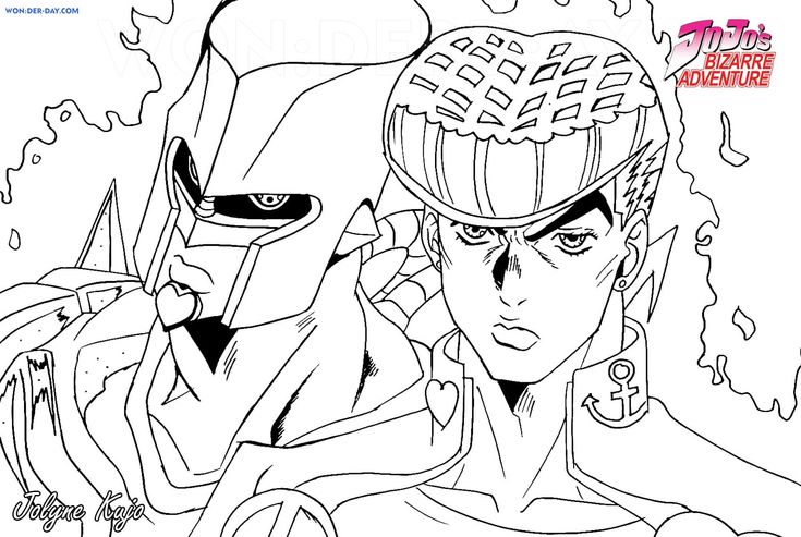 Jojos josuke colorear jojo anime coloring pages anime