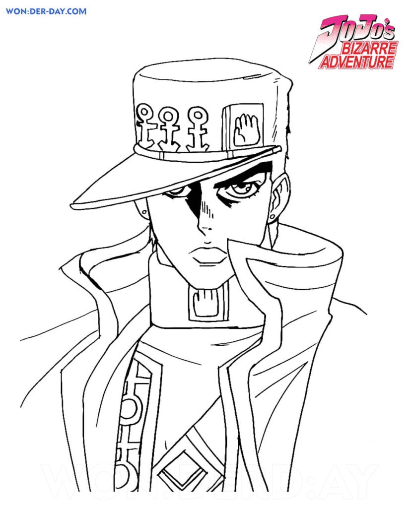 Jojos bizarre adventure coloring pages printable for free download