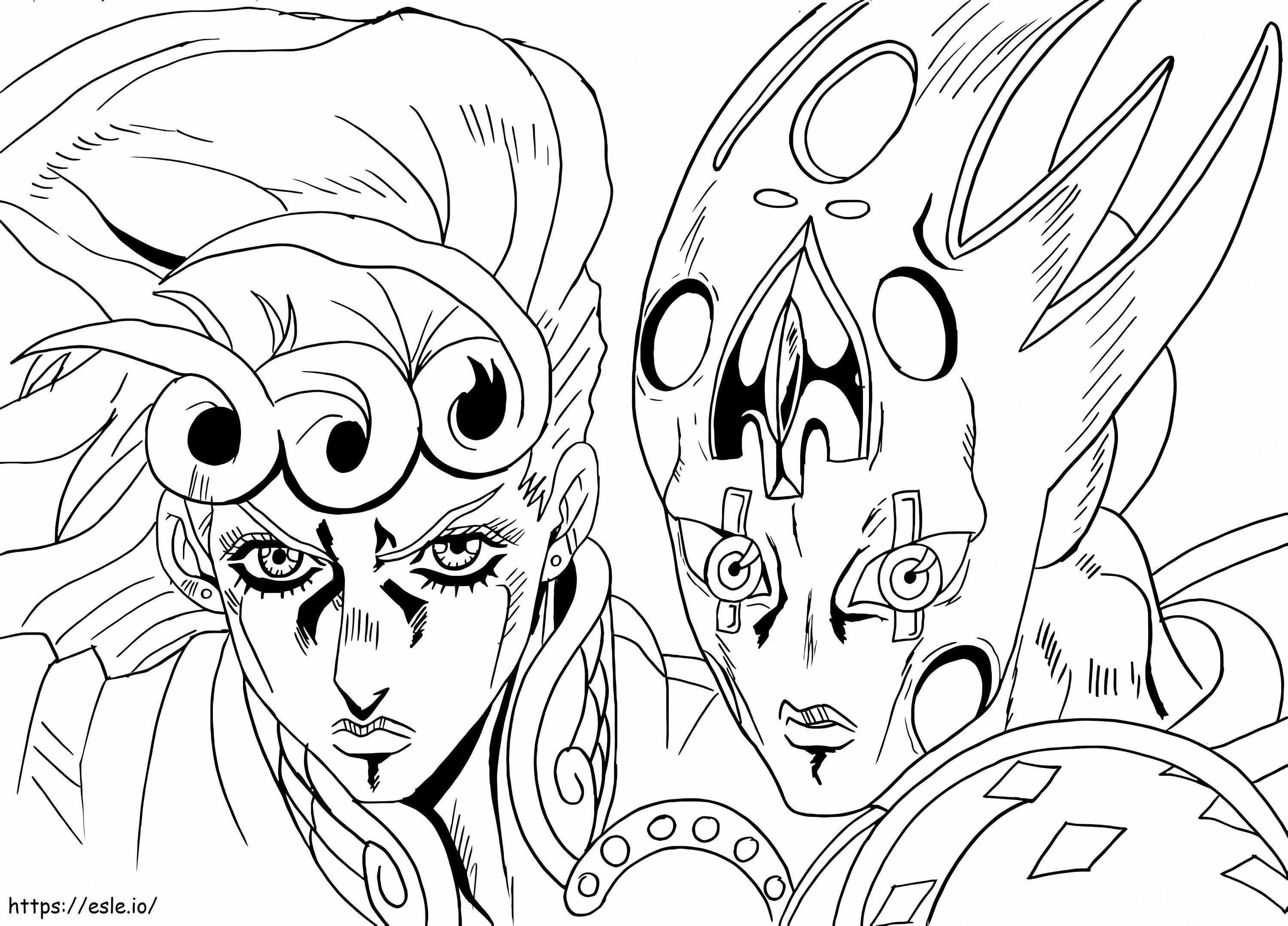 Print jojos bizarre adventure coloring page