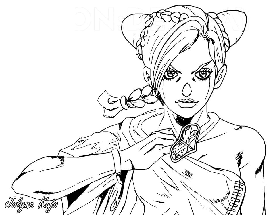 Jolene cujo jojos bizarre adventure coloring page