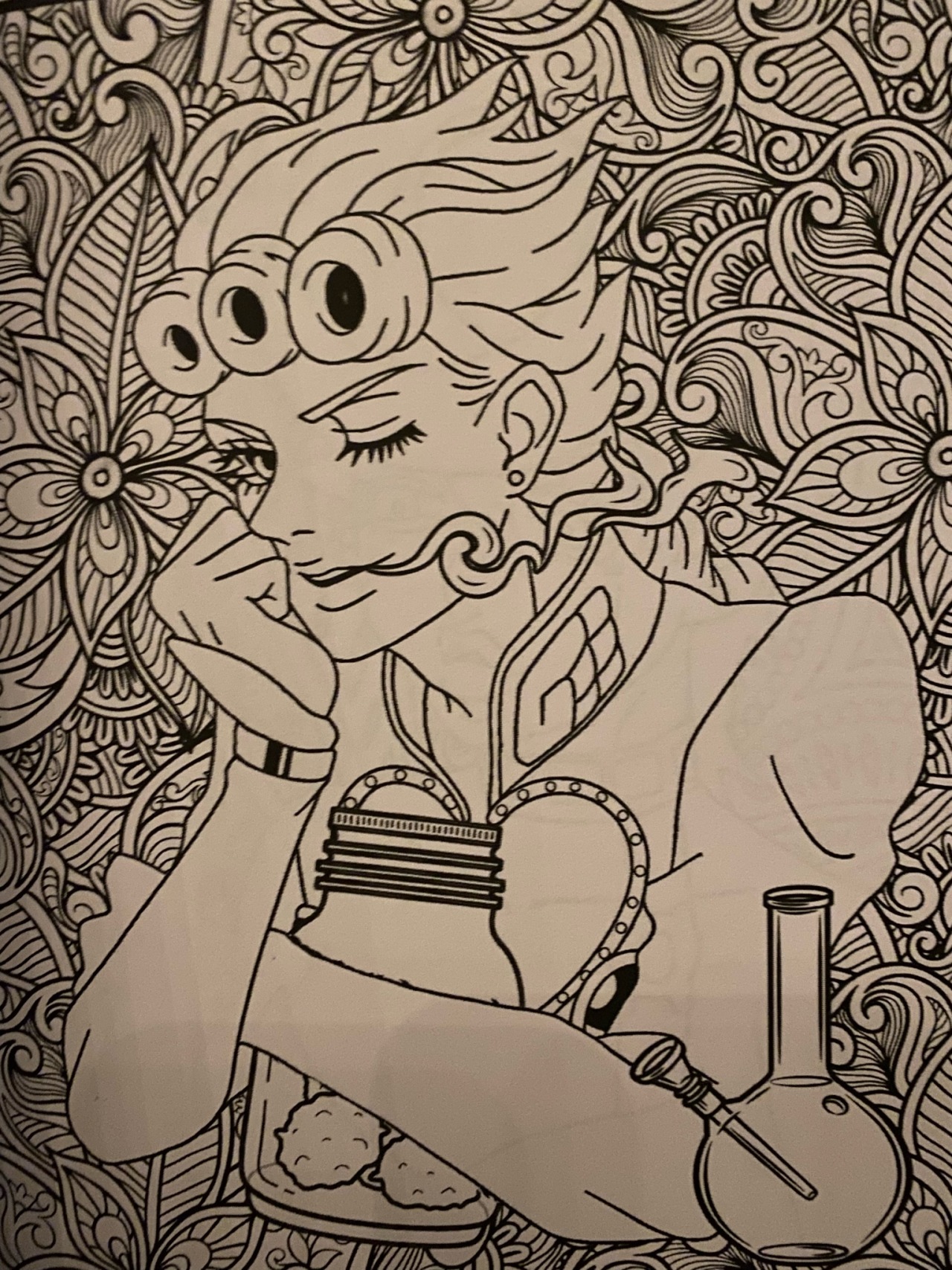 Phf enthusiast â jojos bizarre adventure stoner coloring book