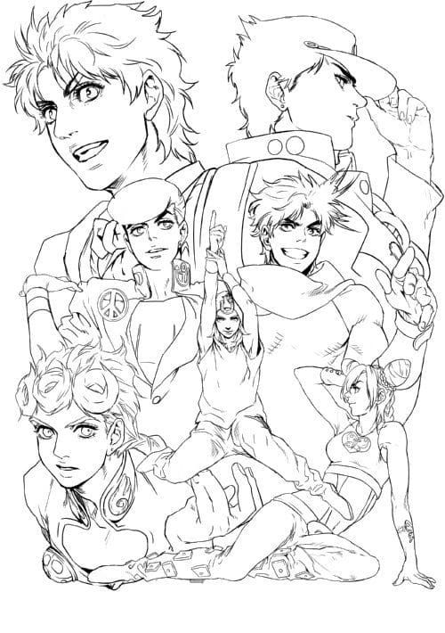 Jojos bizarre adventure loring pages wonder day â loring pages for children and adults jojo anime jojo bizarre jojo bizzare adventure