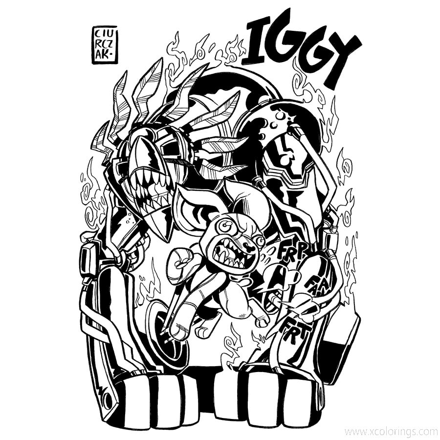 Jojos bizarre adventure coloring pages iggy