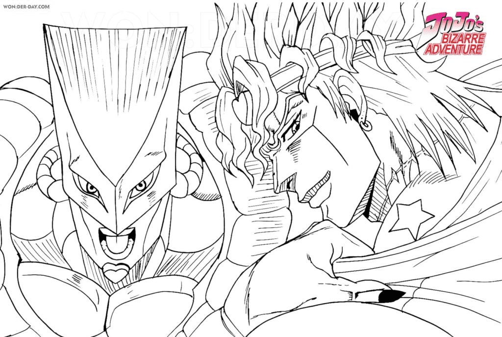 Jojos bizarre adventure coloring pages printable for free download