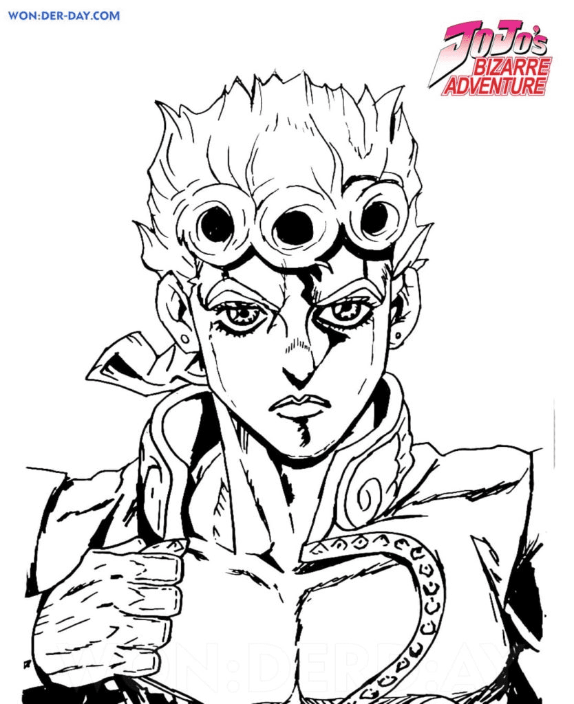 Jojos bizarre adventure coloring pages printable for free download