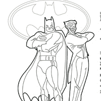 Batman and joker coloring pages