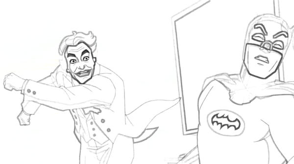 Joker punches batman coloring page by richard on