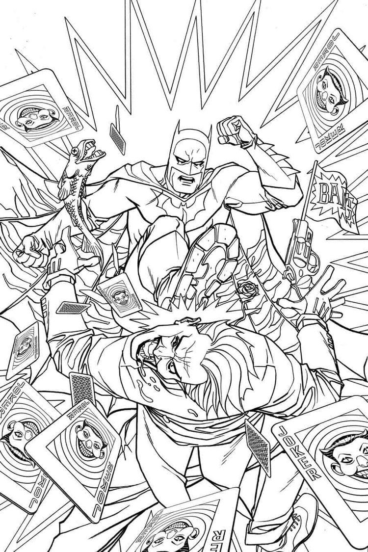 Batman vs joker coloring pages batman coloring pages superhero coloring coloring pages to print
