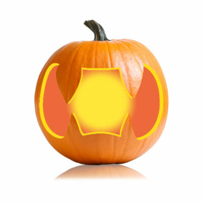 Fun jolly roger pumpkin carving stencil