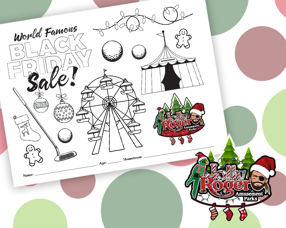 Jolly roger activity pages amusement parks water parks rides ocean city md