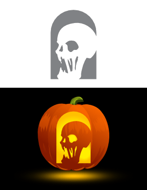 Free printable skull pumpkin stencils page