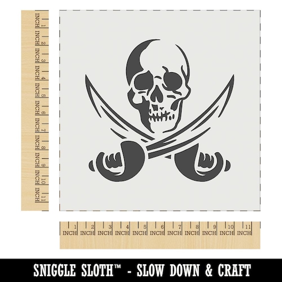 Pirate skull and swords jolly roger wall cookie diy craft