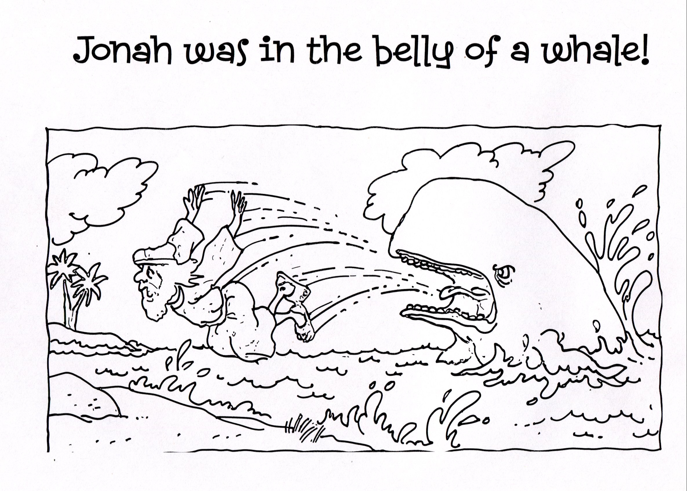Free printable jonah and the whale coloring pages for kids