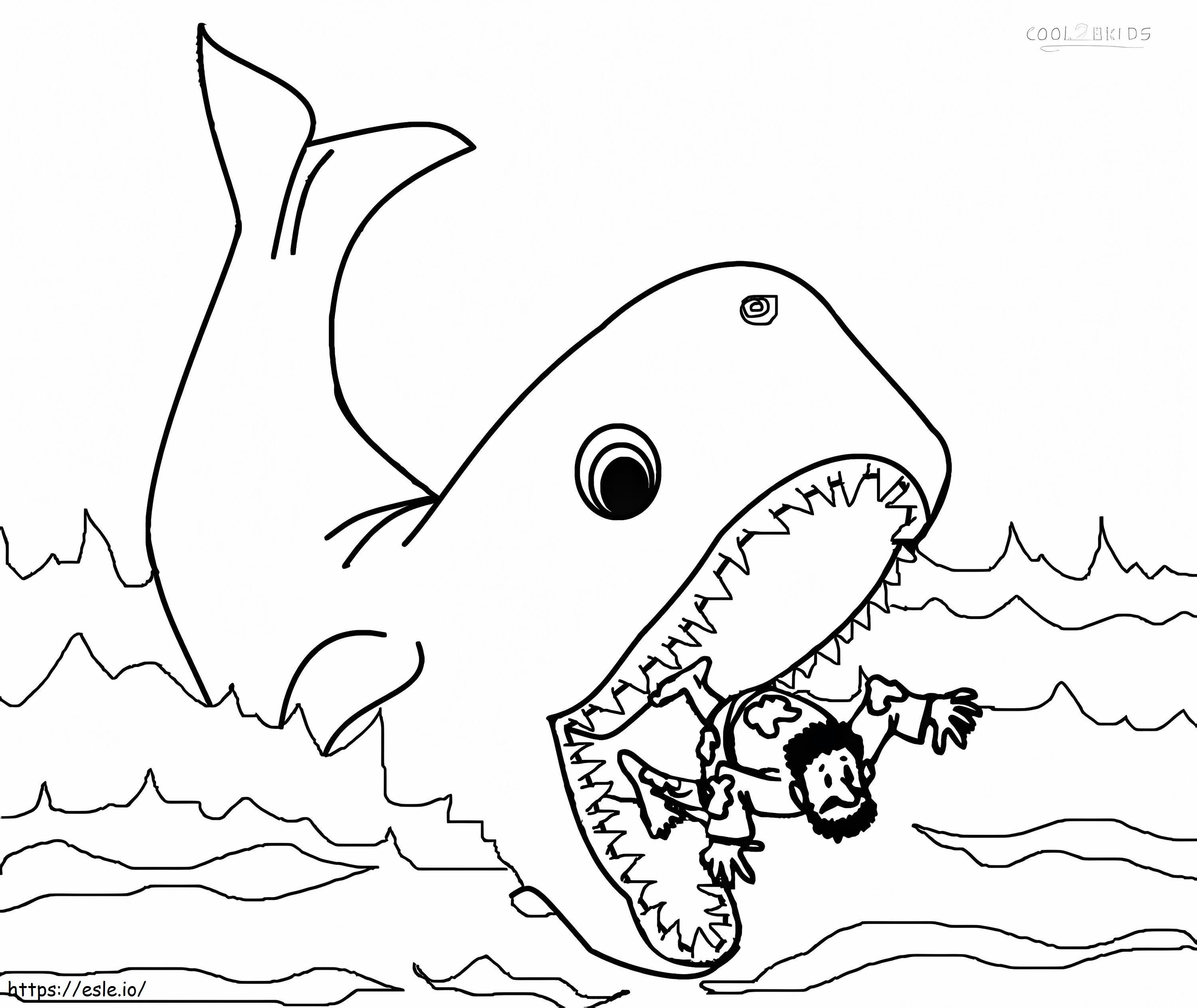 Jonãs y la ballena para preescolares jonãs y la ballena imprimible h para colorear