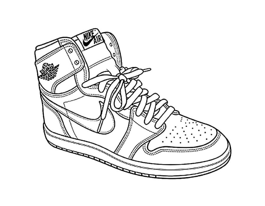 Sneaker coloring pages by coloringpageswk on