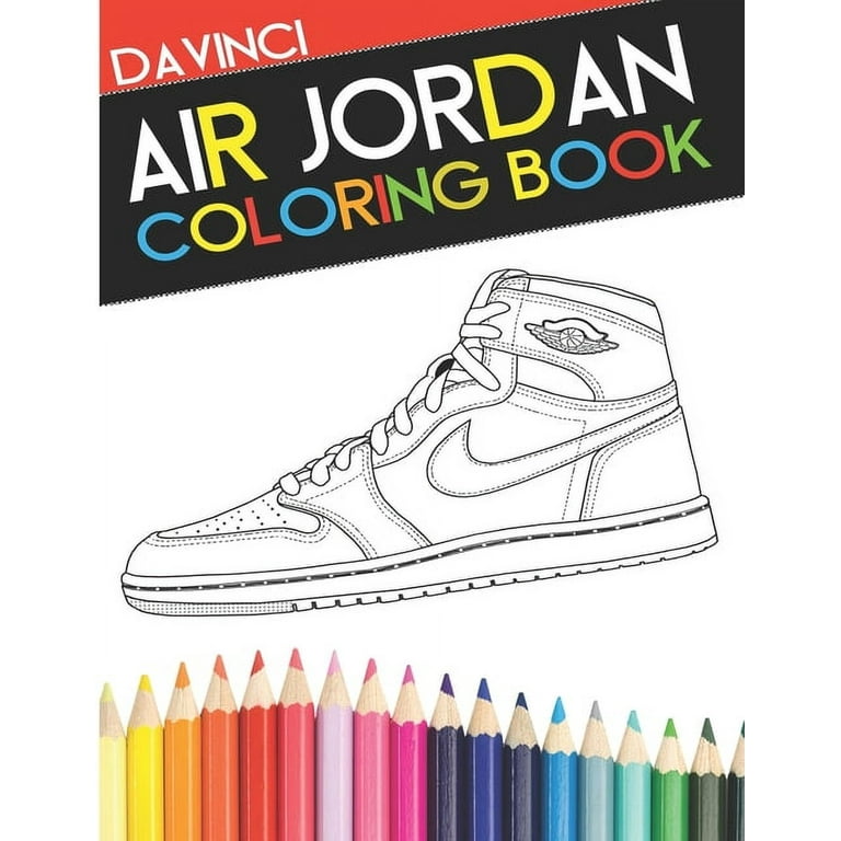 Air jordan coloring book sneaker adult coloring book