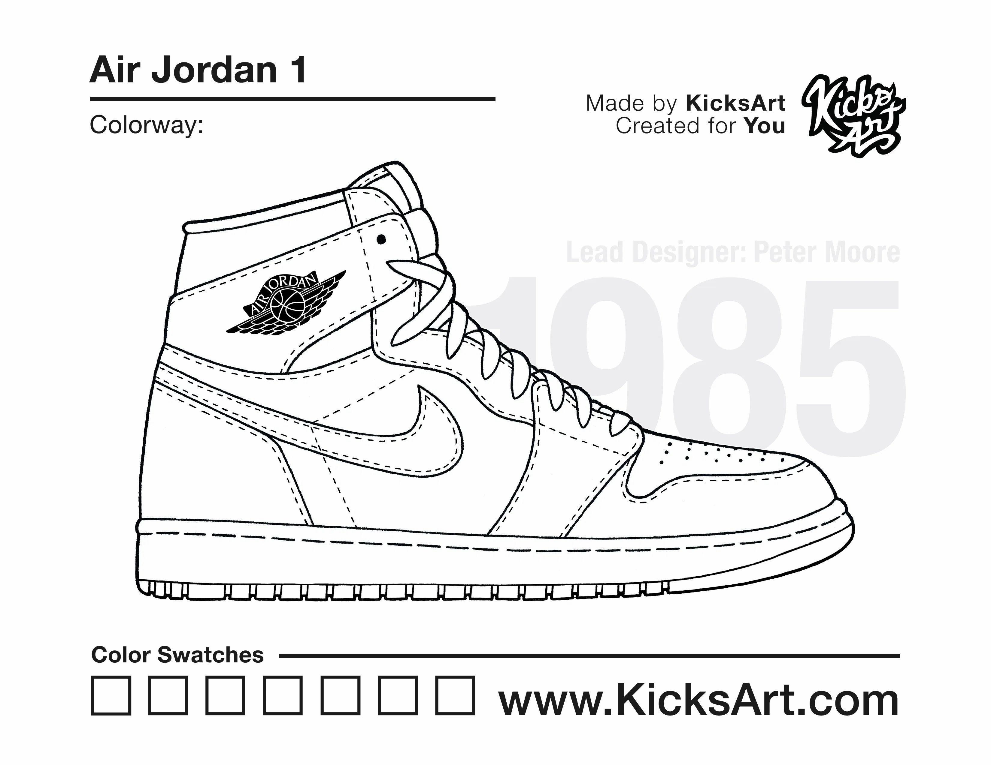 Air jordan coloring pages sneaker coloring pages created by kicksart air jordans sneakers sketch sneakers drawing