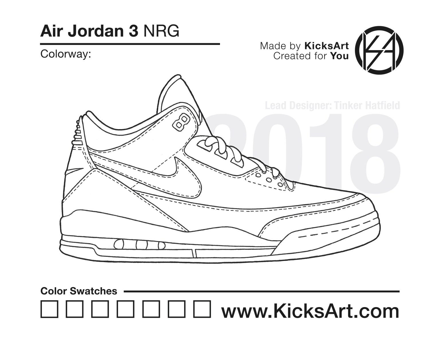 Air jordan sneaker coloring pages
