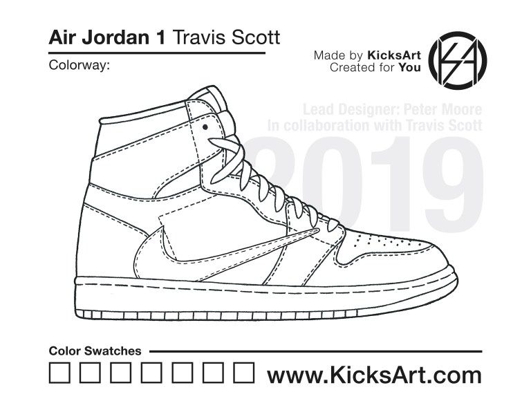 Air jordan travis scott stencil air jordans jordan travis scott sneakers illustration
