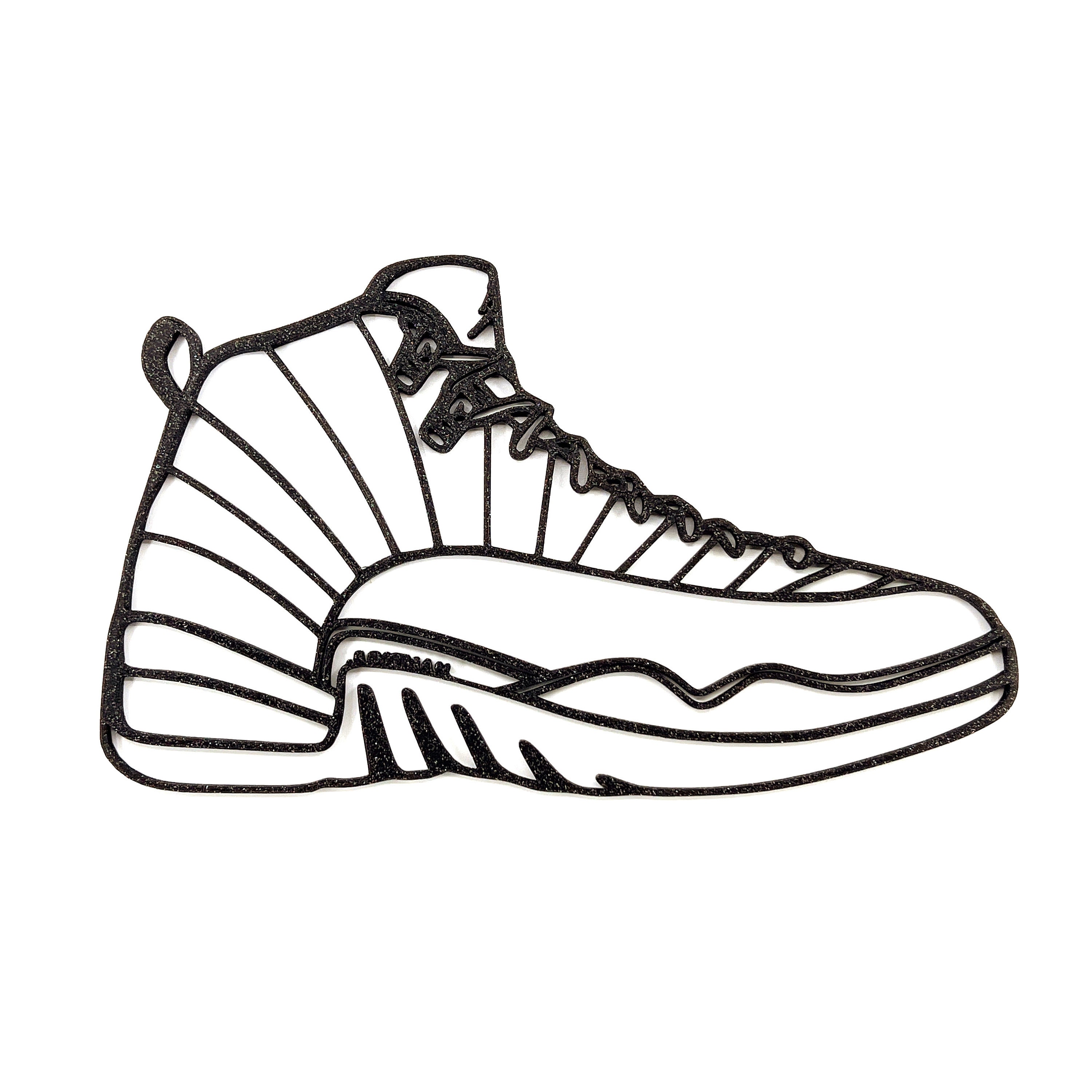 Inspired nike jordan air silhouette wall art d printed sneaker head gift for him