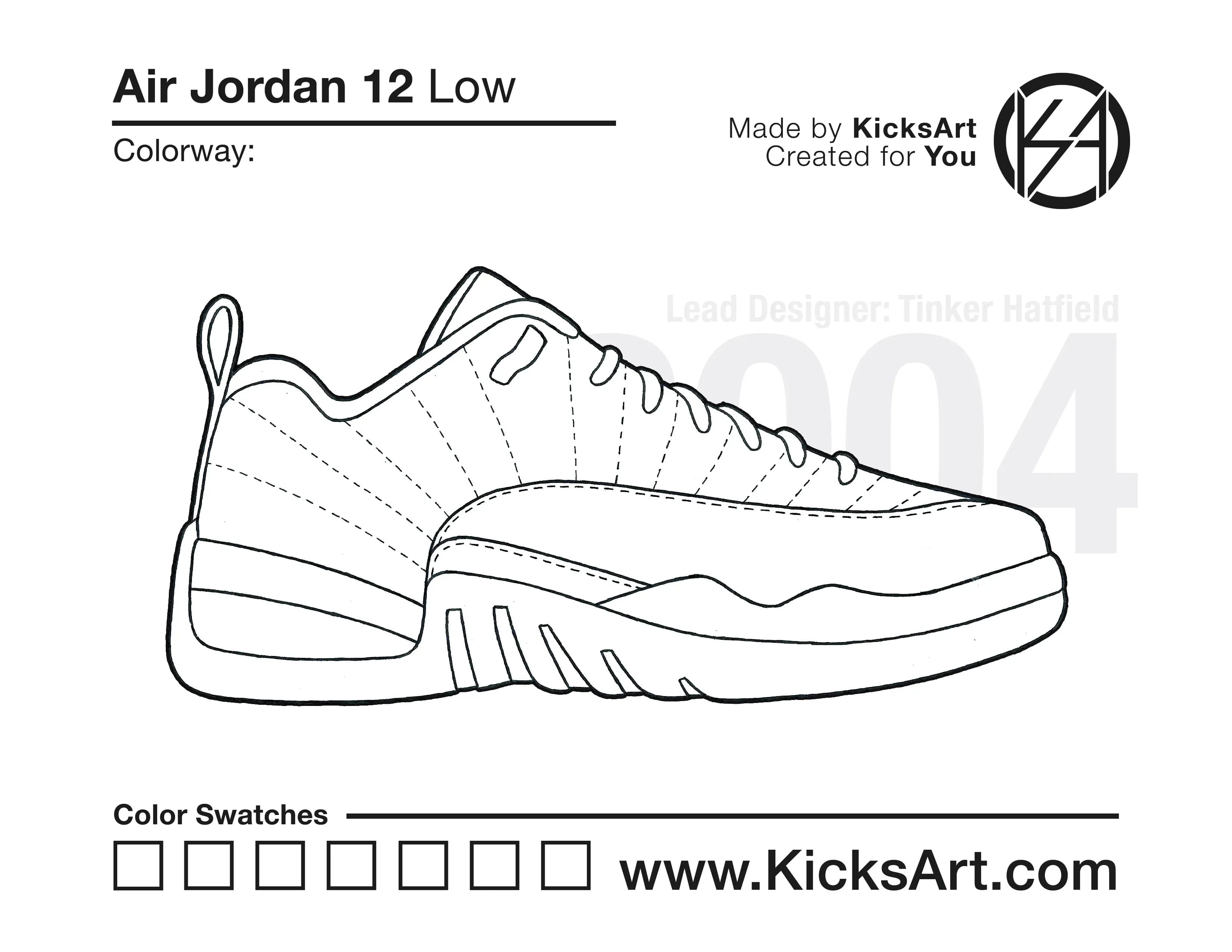 Air jordan low sneaker coloring pages