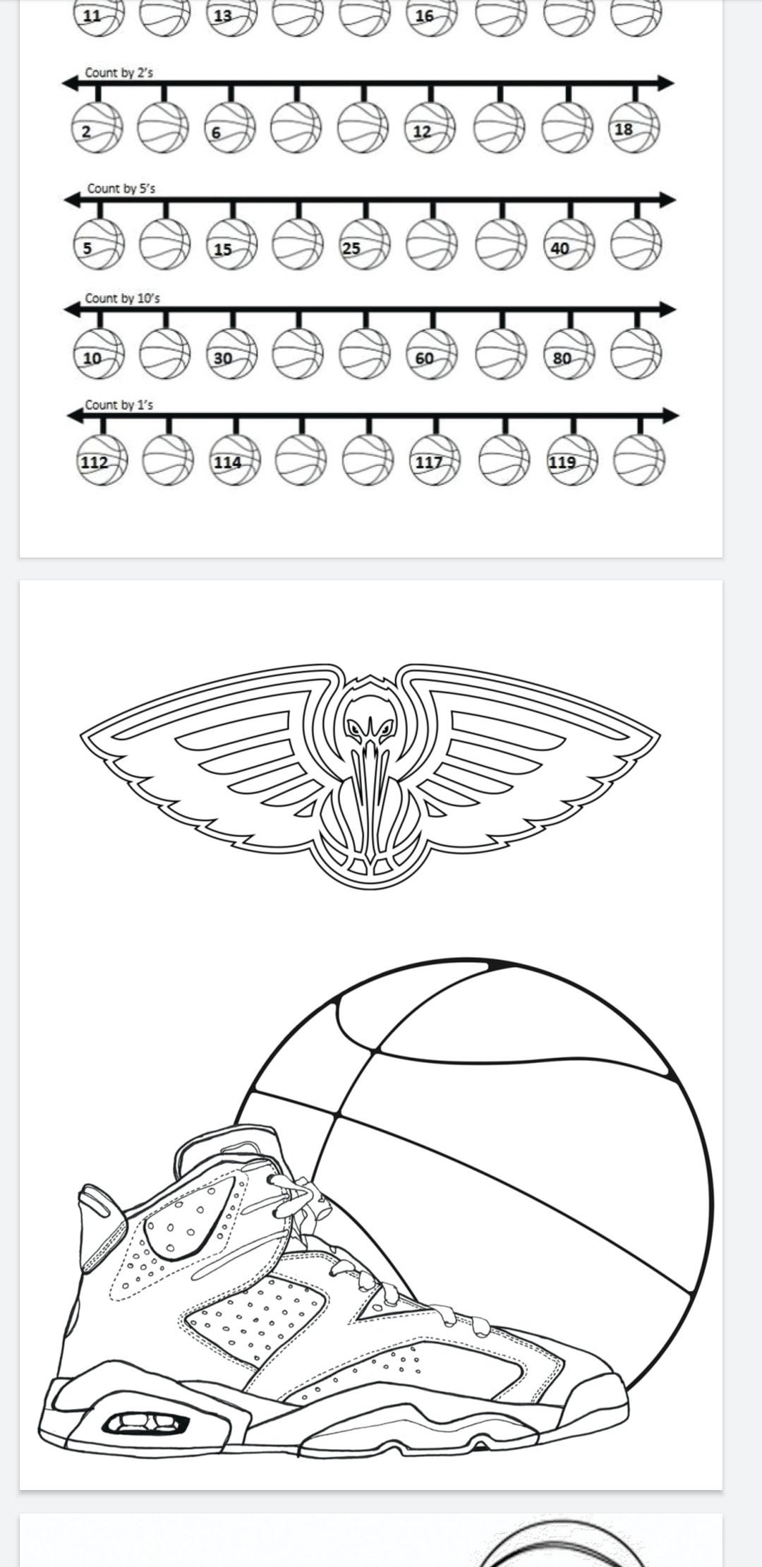 Download the pelicans activity book during this quarantine there are actually some pretty cool coloring pages like this one with the jordan s link in ments rnolapelicans
