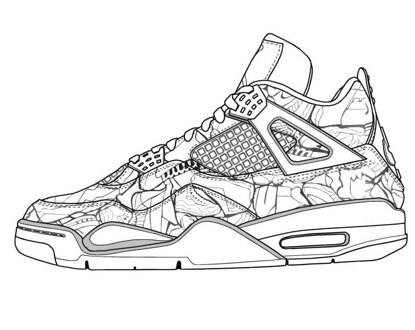 Sneaker coloring pages by coloringpageswk on