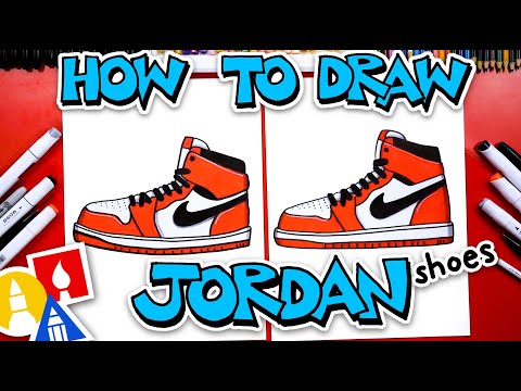 How to draw air jordan shoes