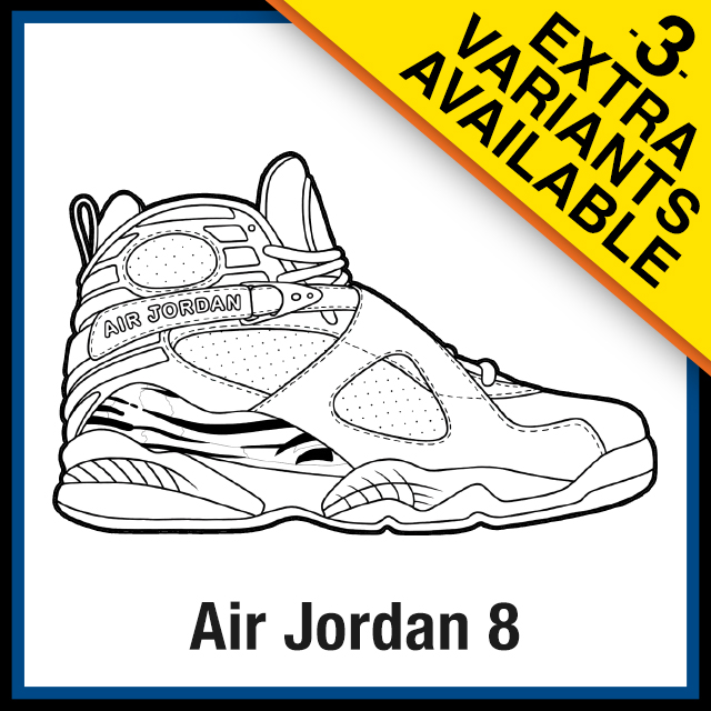 Air jordan sneaker coloring pages