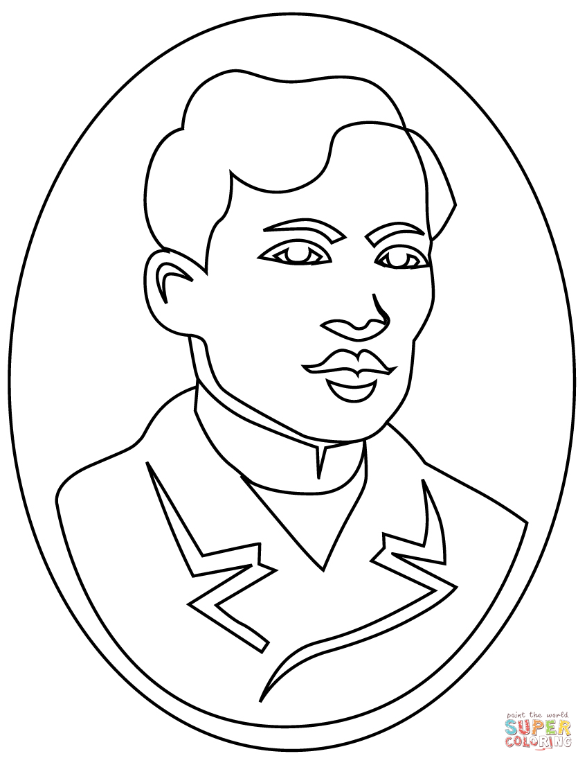 Jose rizal coloring page free printable coloring pages