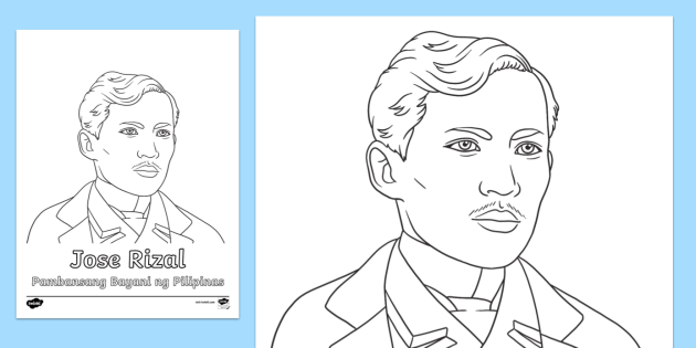 Jose rizal coloring sheet