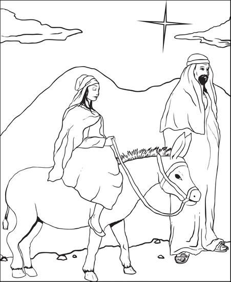 Printable mary and joseph christmas coloring page for kids nativity coloring pages jesus coloring pages christmas coloring pages