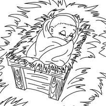 Mary joseph and jesus coloring pages