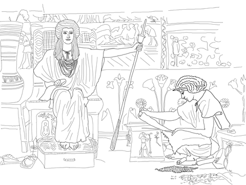 Joseph overseer of pharaohs granaries coloring page free printable coloring pages