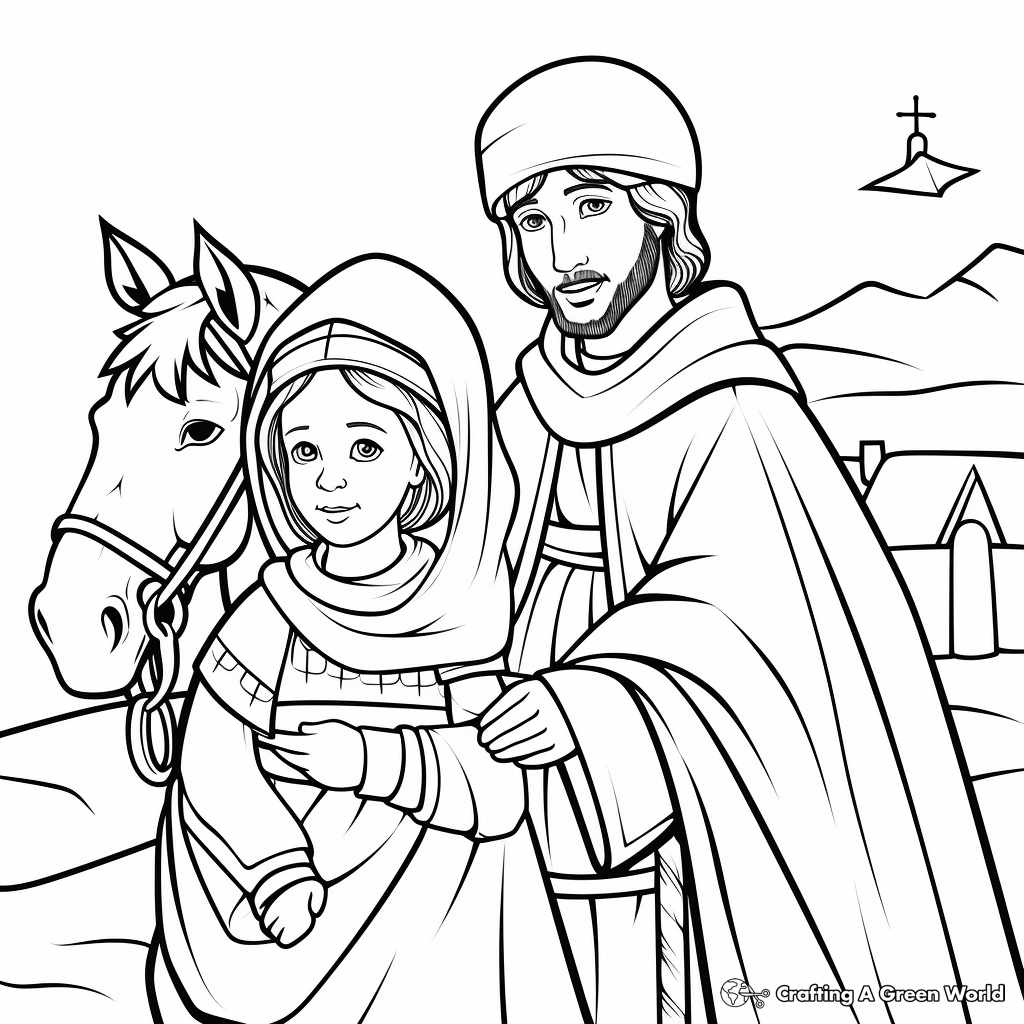 Christian christmas coloring pages