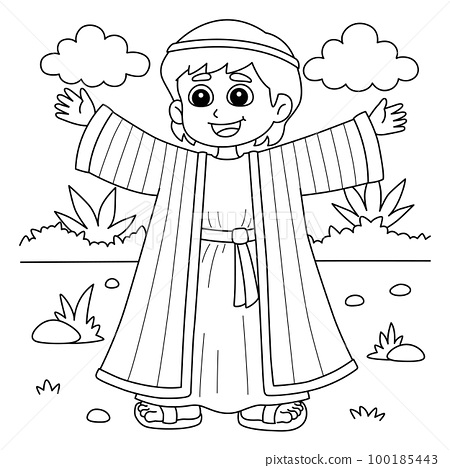 Christian joseph coloring page for kids
