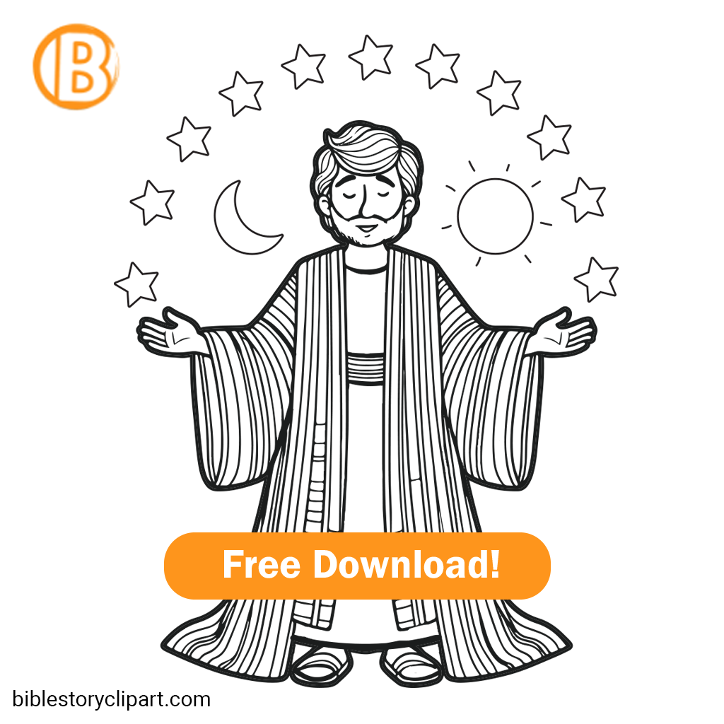 Joseph dreams of greatness coloring page