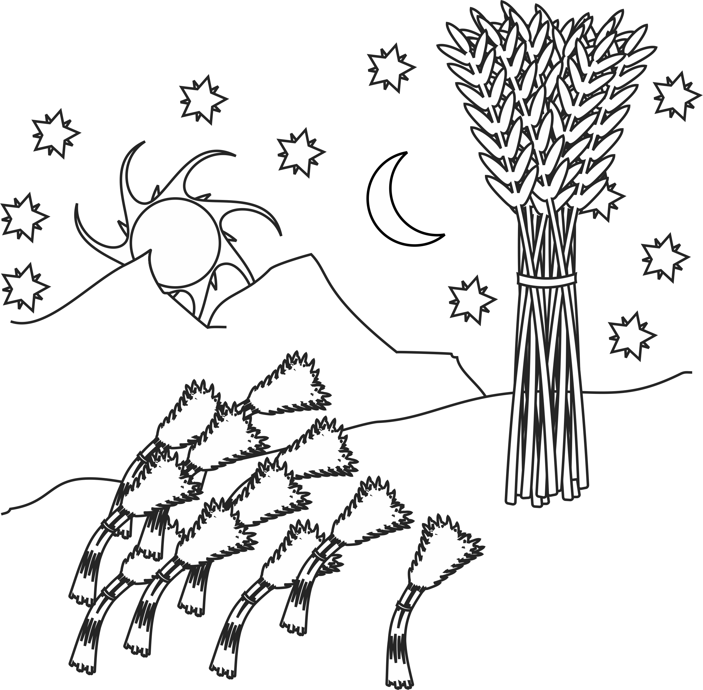 Image result for josephs dream about the stars coloring page bible coloring pages joseph dreams sunday school coloring pages