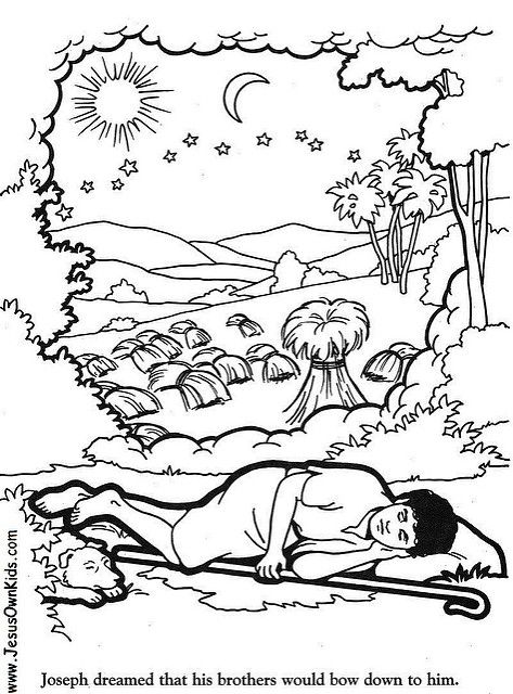 Joseph dreams coloring pages sketch coloring page joseph dreams sunday school coloring pages bible lessons for kids
