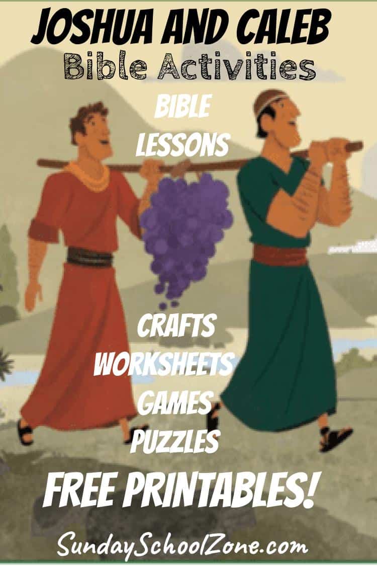 Free printable caleb bible activities on sunday school zone