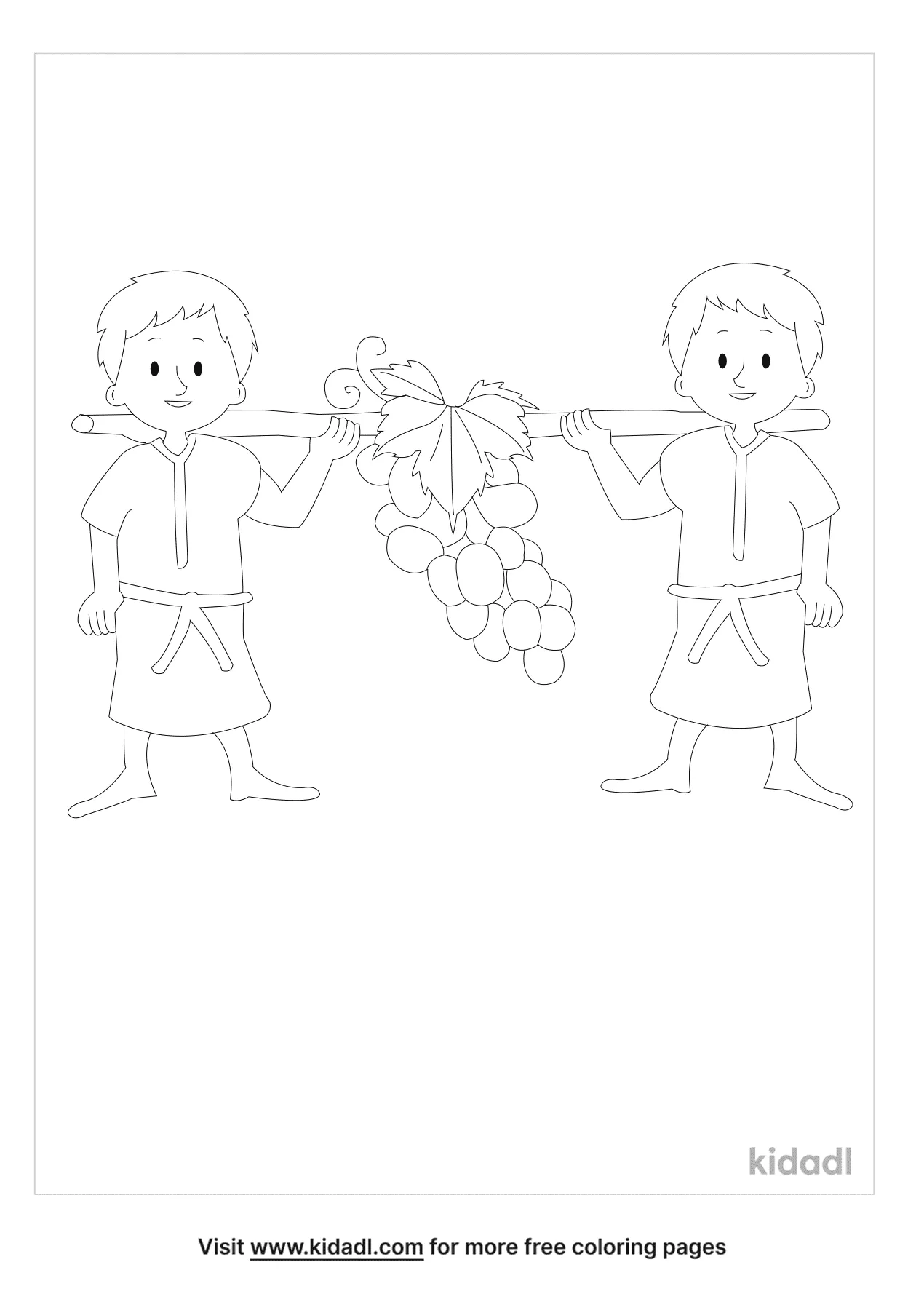 Free joshua and caleb coloring page coloring page printables