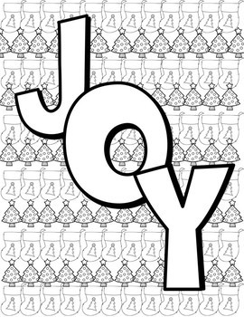Coloring pages christmas joy by positive counseling tpt