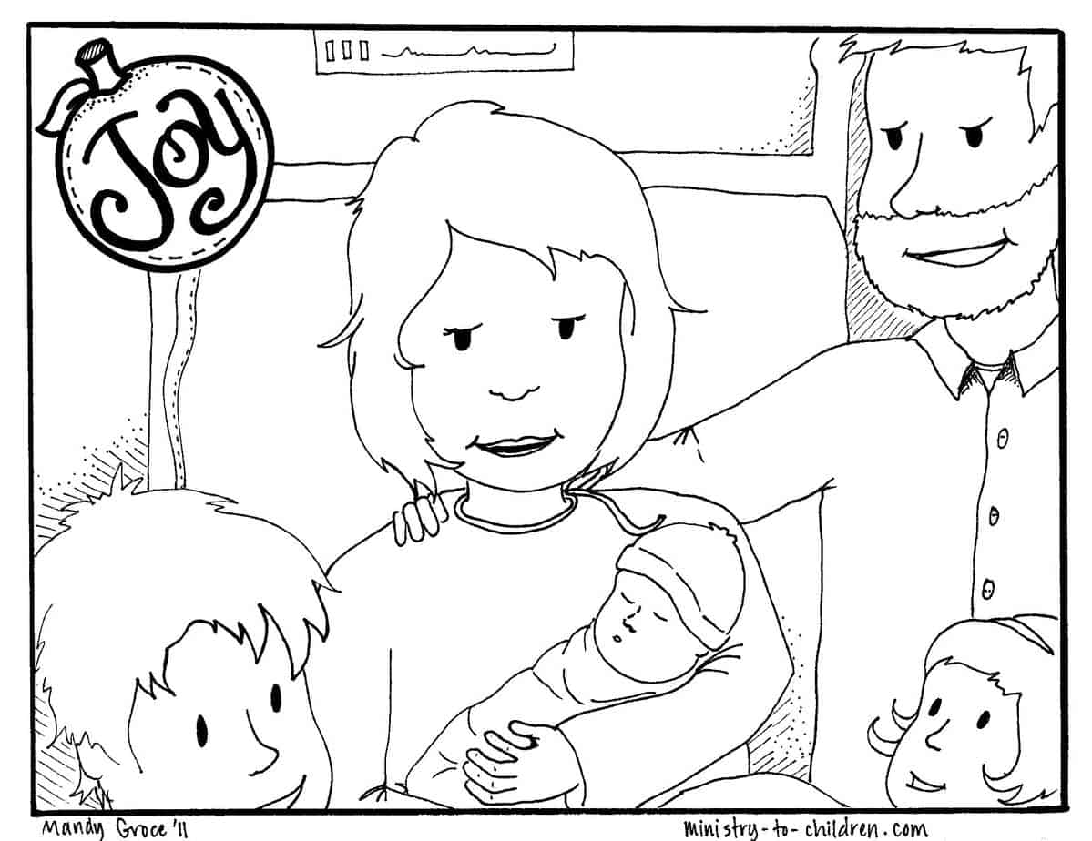 Joy coloring page free printable for kids