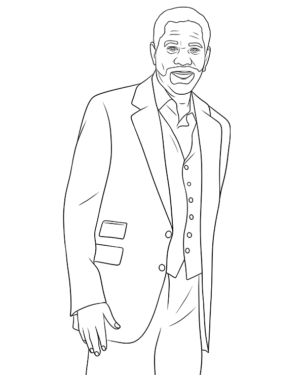 Morgan freeman coloring pages actors