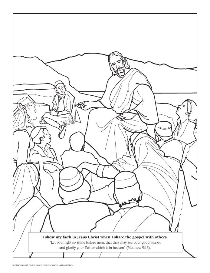 Froctcolorpageqxd jesus coloring pages lds coloring pages bible coloring pages