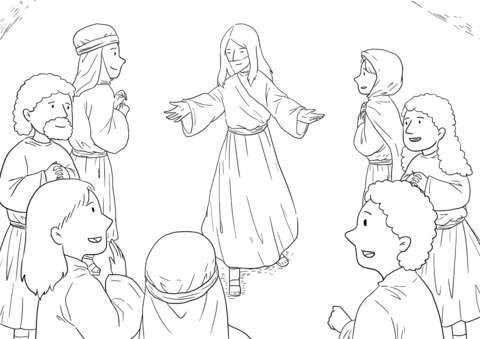 John jesus appears to his disciples coloring page free printable coloring pages
