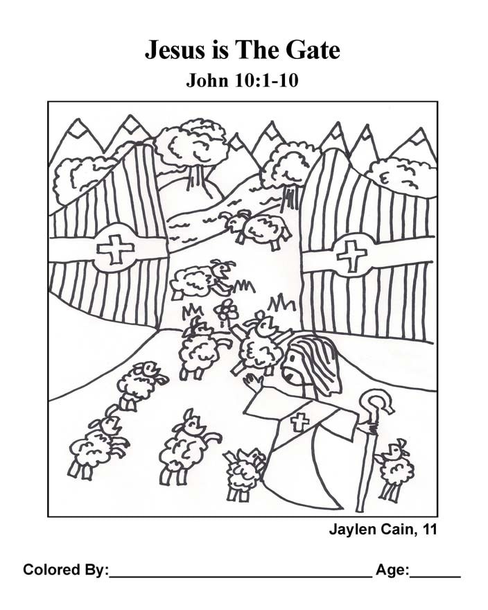 Kids color me bible gospel of john